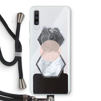 Creatieve toets: Samsung Galaxy A70 Transparant Hoesje met koord