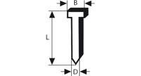 Bosch Accessories 2608200533 Nagel met verzonken kop SK64 Afmeting, lengte 63 mm 2000 stuk(s) - thumbnail