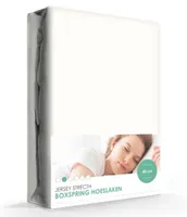 Premium Boxspring Hoeslaken Gebroken Wit - 80/90 x 220 cm
