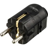 Sygonix SY-6629382 Stekker met randaarde Polypropyleen (PP) 250 V/AC Zwart