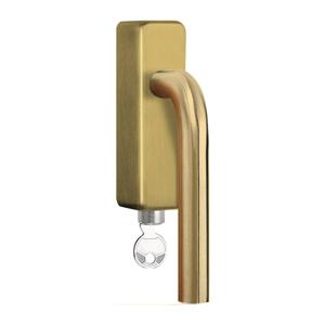 Formani LB3-DKLOCK-O draaikiepgarnituur afsluitbaar PVD mat goud rechts/ linksdraaiend