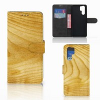 Huawei P30 Pro Book Style Case Licht Hout - thumbnail