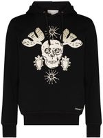 Alexander McQueen hoodie à tête de mort brodée - Noir - thumbnail