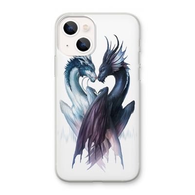 Yin Yang Dragons: iPhone 13 mini Transparant Hoesje