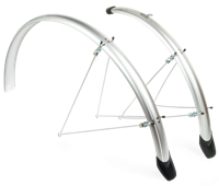 Eurofender Spatbordset elegance 28" x 46 mm - zilver