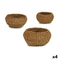 Mandenset Gift Decor Bruin Zeealgen (4 Stuks)
