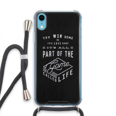 Life: iPhone XR Transparant Hoesje met koord