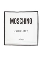 Moschino logo-print silk scarf - Blanc - thumbnail