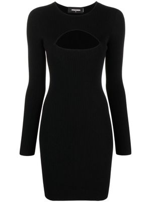 DSQUARED2 robe courte à découpes - Noir