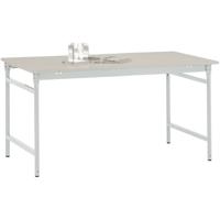 Manuflex BB3011.7035 Bijzettafel basis stationair met melamine tafelblad in lichtgrijs RAL 7035, bxdxh: 1000 x 600 x 780 mm Grijs-wit (RAL 7035)