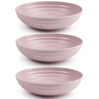 Set van 6x Kommetjes/schaaltjes - Dessert/ontbijt - Kunststof - D19 cm - Oudroze