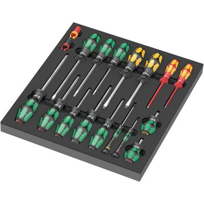 Wera 9710 Schroevendraaierset 18-delig Plat, Kruiskop Phillips, Kruiskop Pozidriv