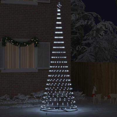 LED Kerstboom met 450 LED Koudwit 138.5 x 138.5 x 399 cm Metaal