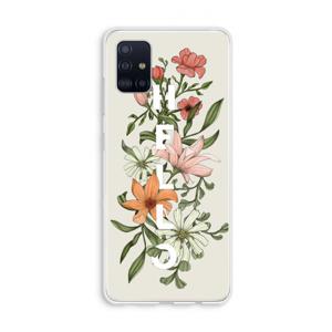 Hello bloemen: Galaxy A51 4G Transparant Hoesje