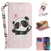 3D schilderij liefde Bear patroon gekleurde tekening horizontale Flip lederen case voor LG K50 met houder & kaartsleuven & portemonnee