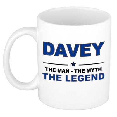 Davey cadeau mok - man myth legend - naam koffiemok - 300 ml - collega - vaderdag Davey cadeau mok - man myth legend - naam koffiemok - 300 ml - collega - vaderdag