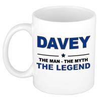Davey cadeau mok - man myth legend - naam koffiemok - 300 ml - collega - vaderdag