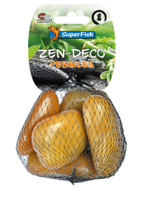 Superfish Zen Pebble Medium Geel 450g - Decoratieve Aquariumstenen voor Harmonie en Balans