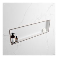 Wandnis Solid Surface Easy | In- en opbouw | 30x90x8 cm | 1 vak | Smoke/Talc