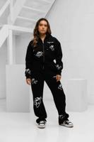 Croyez Flower Trainingspak Dames Zwart - Maat L - Kleur: Zwart | Soccerfanshop