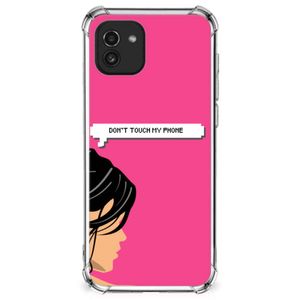 Samsung Galaxy A03 Anti Shock Case Woman Don't Touch My Phone