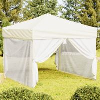 Partytent inklapbaar met zijwanden 3x3 m crmekleurig