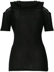 Yohji Yamamoto Pre-Owned cut out shoulder blouse - Noir