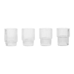 Ferm LIVING Ripple Drinkglazen Set van 4 Klein - Clear