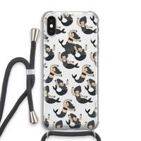 Zeemeermin: iPhone XS Transparant Hoesje met koord
