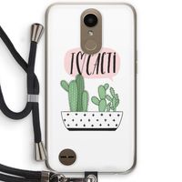 I love cacti: LG K10 (2017) Transparant Hoesje met koord