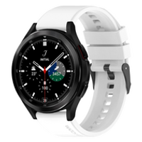 Siliconen gesp bandje - Wit - Samsung Galaxy Watch 4 Classic - 42mm & 46mm