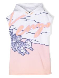 Kenzo Kids robe imprimée à design sans manches - Blanc