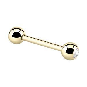 Barbell met jeweled ball Zirkoon Barbells