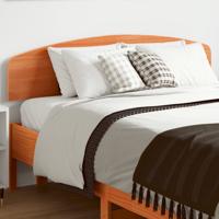 Hoofdbord 135 cm massief grenenhout wasbruin