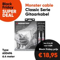 Monster Cable Classic Gitaarkabel 6.4 Meter Recht/Rechte Pluggen 600496 - Aanbieding