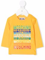 Moschino Kids t-shirt à logo imprimé - Jaune