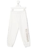 Monnalisa pantalon de jogging à imprimé léopard - Blanc