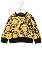 Versace Kids sweat à imprimé baroque - Or