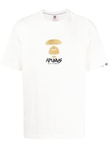 AAPE BY *A BATHING APE® t-shirt en coton à logo imprimé - Blanc