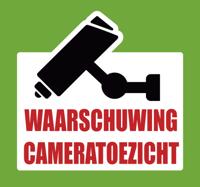 Waarschuwing- camerabewaking teken zelfklevende sticker