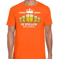 Koningsdag verkleed T-shirt voor heren - bier, ik willem - oranje - feestkleding - thumbnail