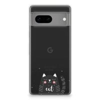 Google Pixel 7 Telefoonhoesje met Naam Cat Good Day