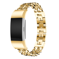 Fitbit Charge 3 & 4 Cowboy Stalen Schakel Band - Goud Fitbit Charge 3 & 4 Cowboy Stalen Schakel Band - Goud