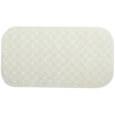 Douche/bad anti-slip mat badkamer - rubber - wit - 36 x 76 cm - rechthoek Douche/bad anti-slip mat badkamer - rubber - wit - 36 x 76 cm - rechthoek