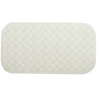 Douche/bad anti-slip mat badkamer - rubber - wit - 36 x 76 cm - rechthoek - thumbnail