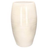 Mica Decorations Bloemenvaas shiny wit - keramiek - boeket vaas - H50 x D30 cm