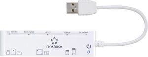 Renkforce CR45e Externe geheugenkaartlezer USB 2.0 Wit