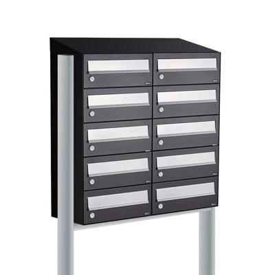 Allux Hive Set 2-Breed, 5-Hoog Met Dak Op Statief Zwart - 40030070_2x5ds