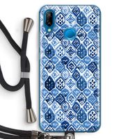 Blauw motief: Huawei P20 Lite Transparant Hoesje met koord