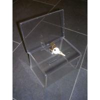 Visitekaartbox mini met kaarthouder+slot